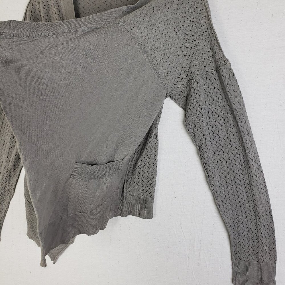 Pete & Greta Johnny Was Cardigan Open Front Lightweight Knit Cotton size L Gray - Picture 4 of 10